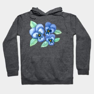 Group of Blue Pansies Hoodie